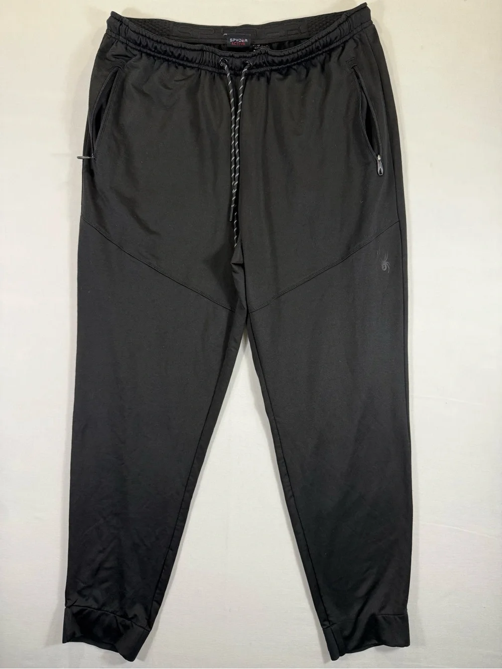 Spyder Black Athletic Jogger Pants with Drawstring
